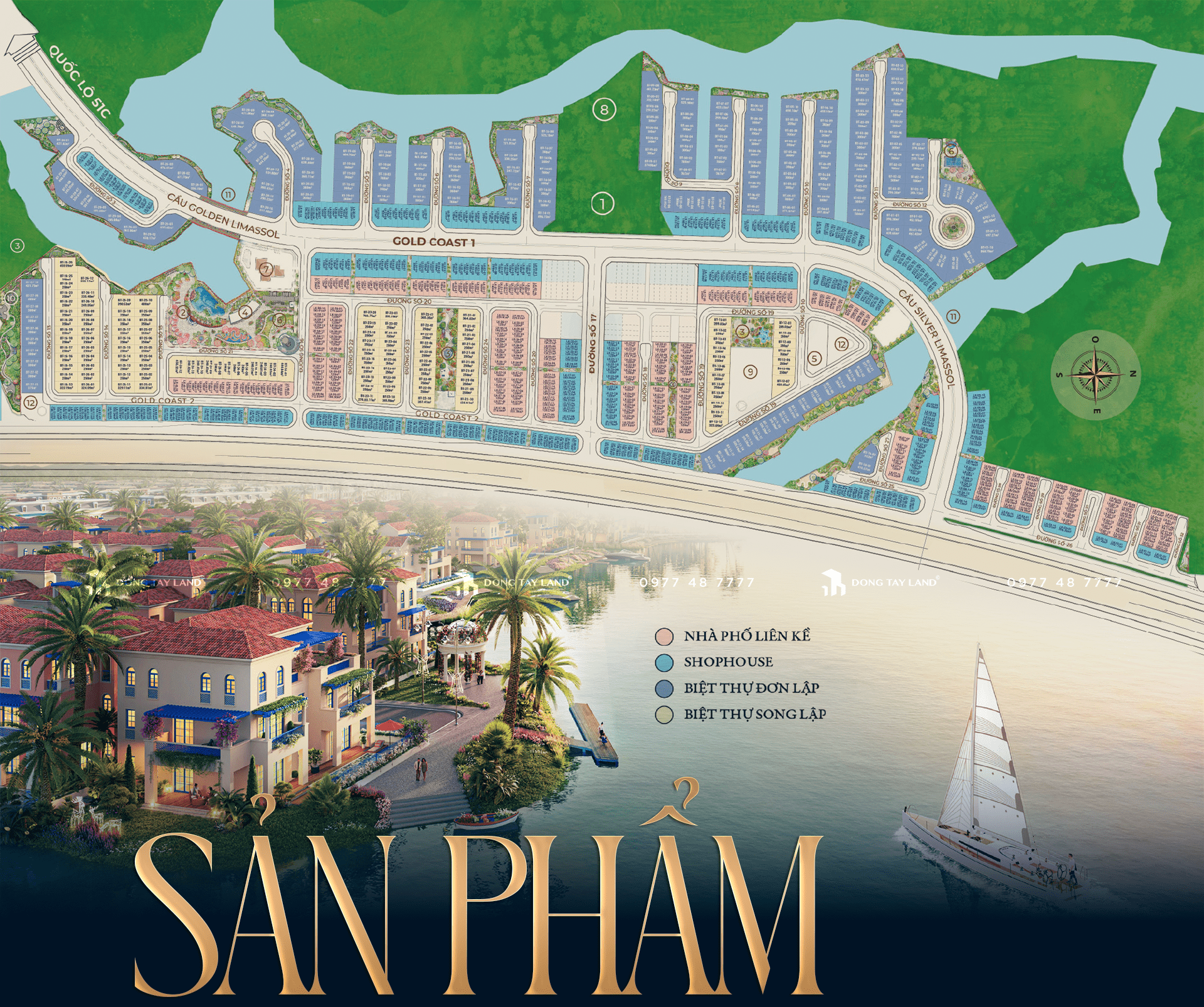 Sản Phẩm Gold Coast Vũng Tàu | Phân Khu Limassol 7 sản phẩm gold coast vũng tàu, mặt bằng limassol-gold coast vũng tàu